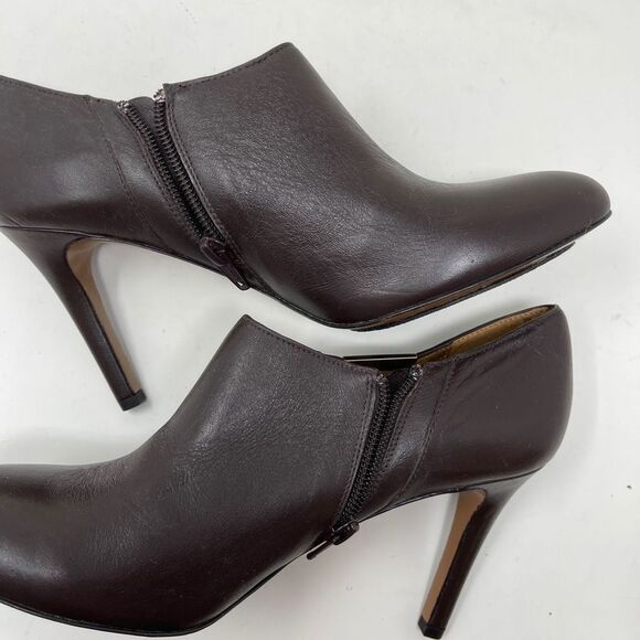Coach Women's Seneca Heeled Ankle Booties Side Zip Brown Leather Size 7.5 B - Picture 13 of 13